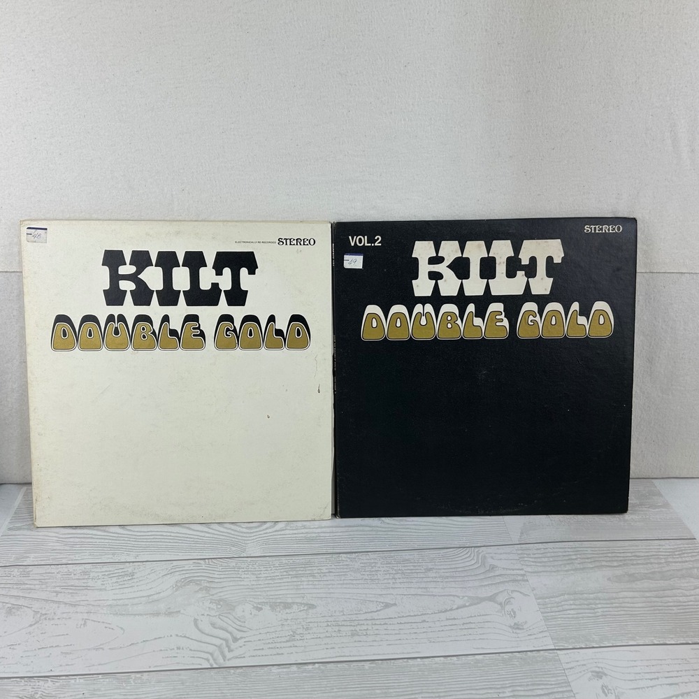 Set of 2‎ Kilt Double Gold Vinyl Record Albums 2 LP Sets Rock Music Collection